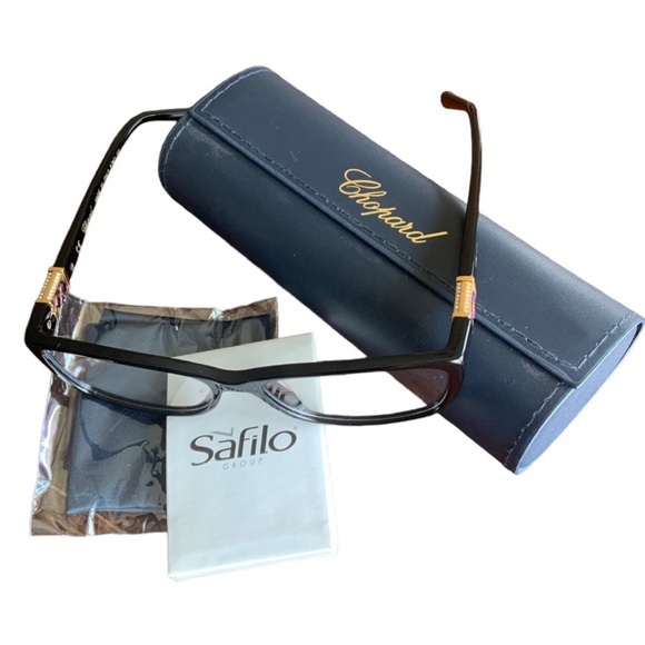 Chopard Rectangular Black Frame & Case Purple Stones Brand New NWT - Picture 5 of 13